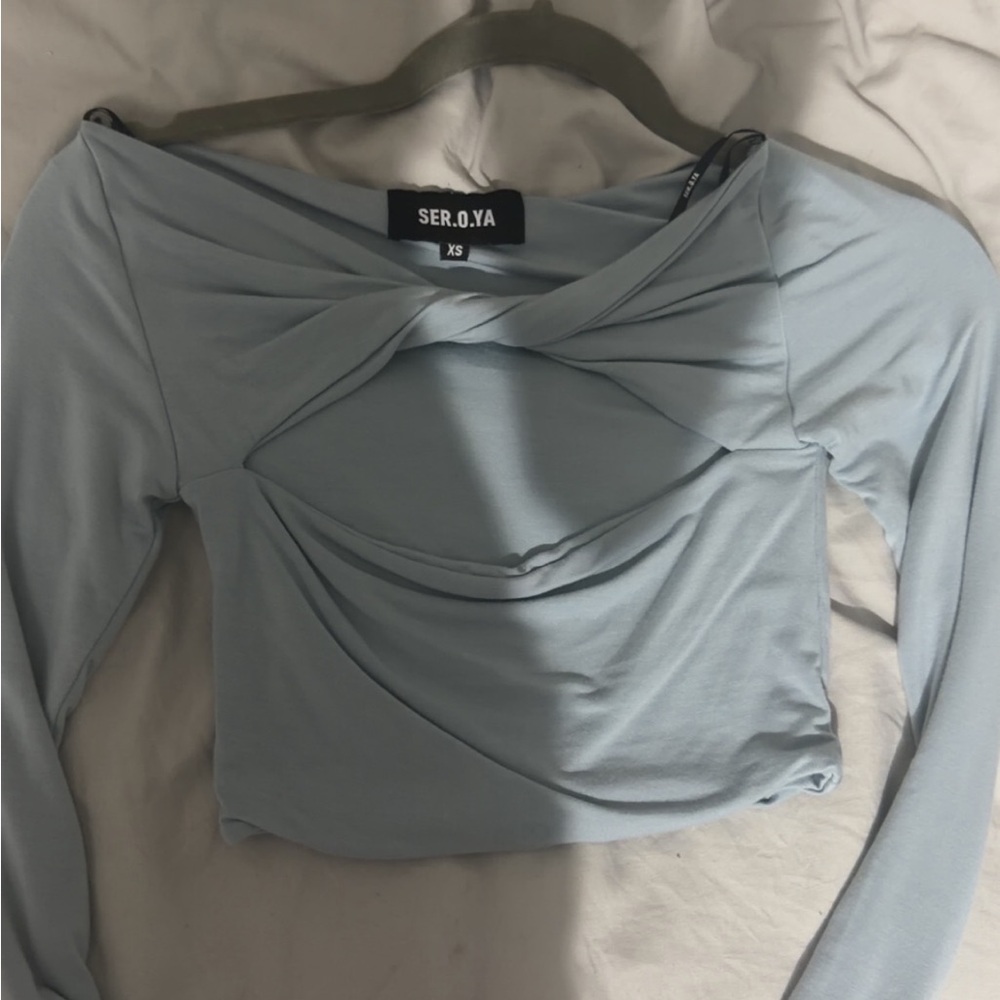 SER.O.YA Women's Light Blue Top